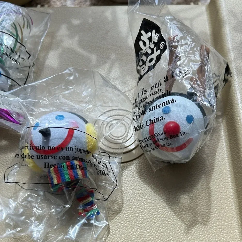 RARE Car 🚘 Antenna covers by Jack in the Box 2005 Snowman ⛄️ Reindeer 🦌 NYE 🎉